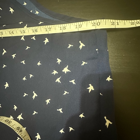 Adorable Papermoon. Navy with white birds tank. Size medium - Picture 4 of 5